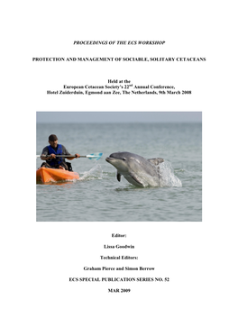 ECS2009 Specpub52 Solitary Cetaceans Druckversion.Pdf