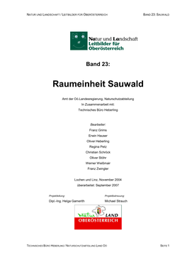 Raumeinheit Sauwald