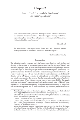 Chapter 2 Power: Naval Force and the Conduct of UN Peace Operations*