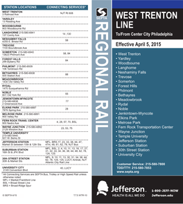 REGIONAL RAIL • West Trenton