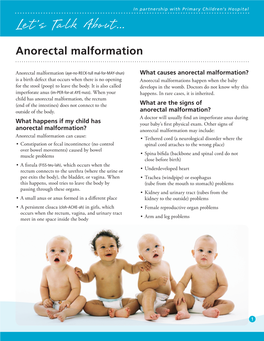 Anorectal Malformation