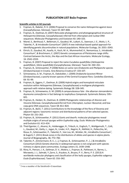 PUBLICATION LIST Božo Frajman