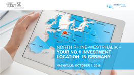 North Rhine-Westphalia – Your No.1 Investment Location in Germany