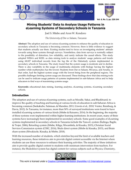 Mining Students' Data to Analyse Usage Patterns in Elearning