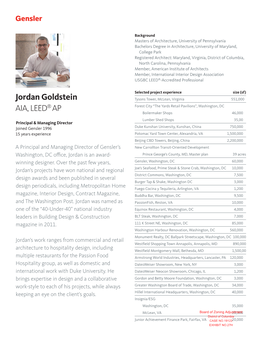 Jordan Goldstein AIA, LEED® AP