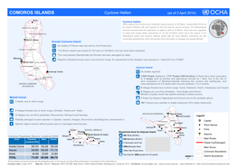 COMOROS ISLANDS Cyclone Hellen (As of 2 April 2014)