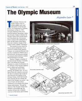 The Olympic Museum Alejandro Lazo *