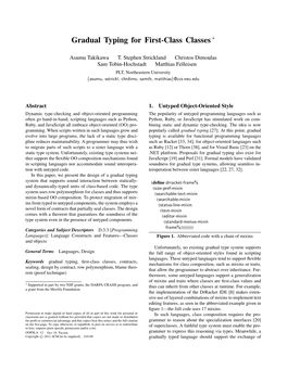 Gradual Typing for First-Class Classes∗