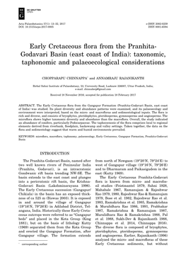 Godavari Basin (East Coast of India): Taxonomic, Taphonomic and Palaeoecological Considerations