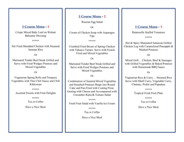 1 3 Course Menu