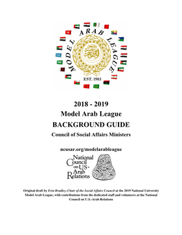 2018 - 2019 Model Arab League BACKGROUND GUIDE Council of Social Affairs Ministers