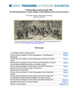 If These Monuments Could Talk: the Whiskey Rebellion, Popular Rights, and the Meaning of the First Amendment