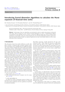 Introducing Fractal Dimension Algorithms to Calculate the Hurst Exponent of ﬁnancial Time Series