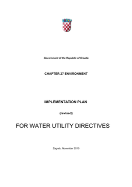For Water Utility Directives