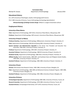 Standard Form-Faculty Vitae