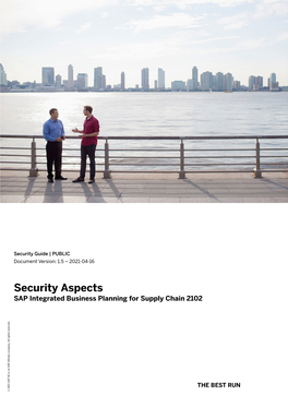 Security Aspects SAP Integrated Business Planning for Supply Chain 2102 Company