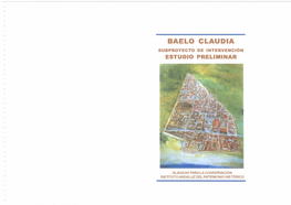 Baelo Claudia Subproyecto De Intervención Estudio Preliminar