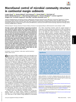 Macrofaunal Control of Microbial Community Structure in Continental Margin Sediments