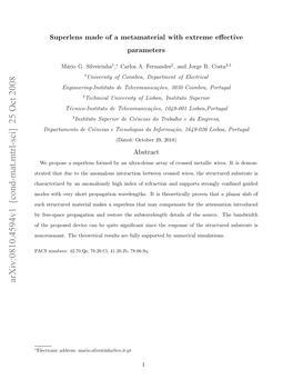 Superlens Made of a Metamaterial with Extreme Effective Parameters