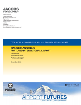 MASTER PLAN UPDATE PORTLAND INTERNATIONAL AIRPORT Prepared for Port of Portland Portland, Oregon