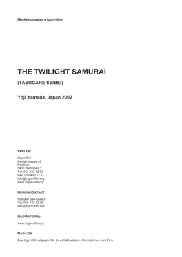 MD the Twilight Samurai D