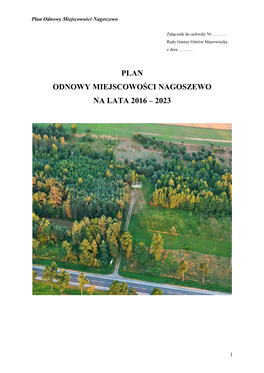 Plan Rozwoju Miejscowości Wiśniewo Jest Dokumentem Określającym