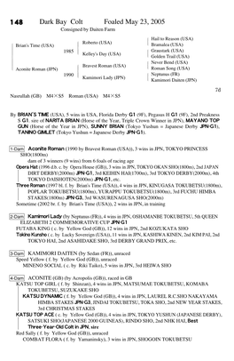 148 Dark Bay Colt Foaled May 23, 2005 Consigned by Daiten Farm Hail to Reason (USA)