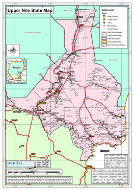 Upper Nile State Map Ali Dellu Er Rayat Type