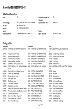 Standard Schedule 466-58620-MF-SL-1-1