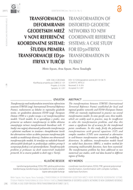 Transformation of DISTORTED GEODETIC