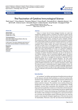 The Fascination of Cytokine Immunological Science