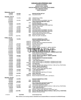 Chicagoland Speedway 2020