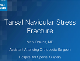 Navicular Stress Fx’S in Athletes 13 Tx’D NWB