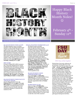 Happy Black History Month Noles! February