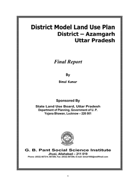 District Model Land Use Plan District – Azamgarh Uttar Pradesh