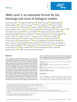 SBML Level 3: an Extensible Format for the Exchange and Reuse of Biological Models