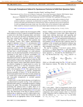 Mesoscopic Entanglement Induced by Spontaneous Emission in Solid-State Quantum Optics