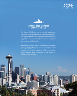 Seattle 2030 District Strategic Plan