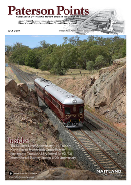 Paterson Points NEWSLETTER of the RAIL MOTOR SOCIETY INCORPORATED