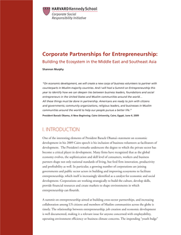 Corporate Partnerships for Entrepreneurship: Building the Ecosystem in the Middle East and Southeast Asia