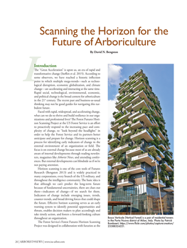 Scanning the Horizon for the Future of Arboriculture by David N