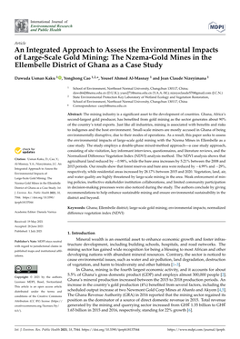 An Integrated Approach to Assess the Environmental Impacts of Large-Scale Gold Mining: the Nzema-Gold Mines in the Ellembelle District of Ghana As a Case Study