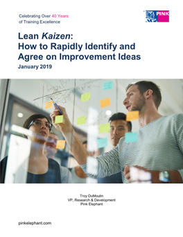 Lean Kaizen: How to Rapidly Identify and Agree on Improvement Ideas