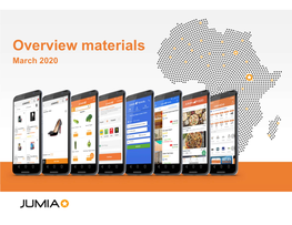 Overview Materials March 2020 Disclaimer