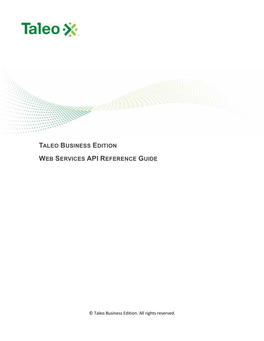 Taleo Business Edition Web Services Api Reference Guide