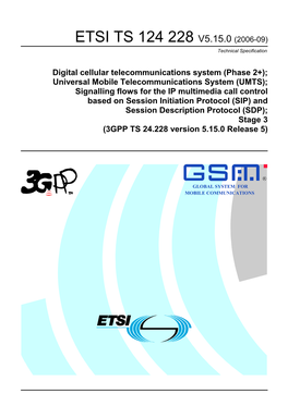 TS 124 228 V5.15.0 (2006-09) Technical Specification