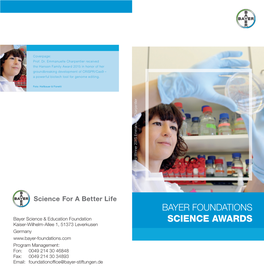 Bayer Foundations Science Awards 2|3