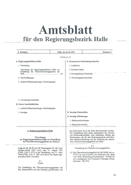 Amtsblatt Für Den Regierungsbezirk Balle