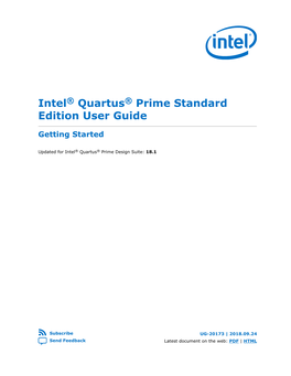 Intel® Quartus® Prime Standard Edition User Guide Getting Started