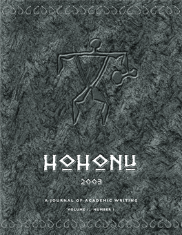 Hohonu Volume 1